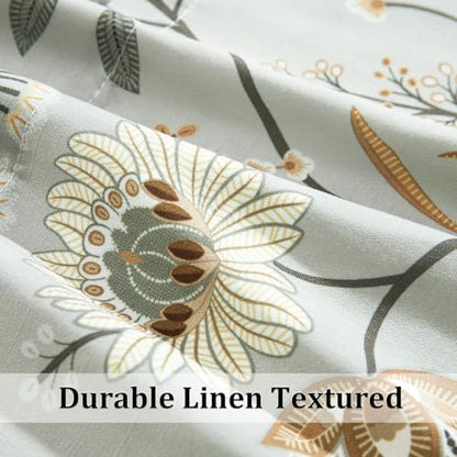 Leeva Floral Kitchen Valance, Linen Textured, 60 x 18, Rod Pocket, 1 Panel - color: *M11, size: 60"W x 18"L (Pack of 1)