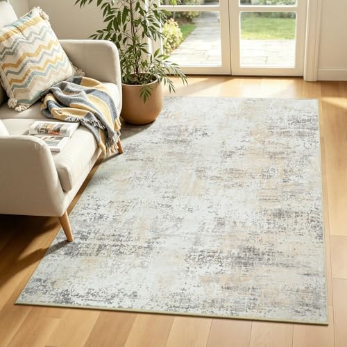 3x5 Area Rug Washable Non Slip, Kithcen Indoor Entrance Door Mat - color: Beige, size: 3' x 5' (Rectangular)
