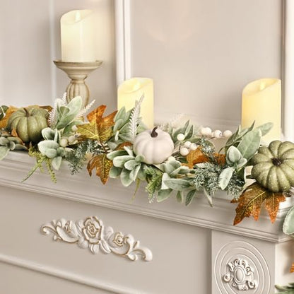 Waipfaru Fall Decor, 6 Ft Fall Garland for Mantle - size: 1 Pc, 6FT