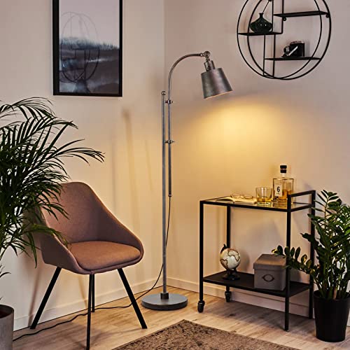 LALISU Industrial Floor Lamps Rustic Farmhouse Floor Lamps for Living Rooms - color: Rustic Black