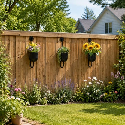 3 Pack Wall Mounted Plant Holders, Metal Hanging Planters & Wall Plant Decor