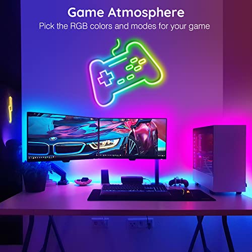 AILBTON 20FT Neon Rope Lights, RGB LED Strip Lights, Waterproof IP67 LED Lights for Bedroom, DIY Design, Music Sync, Remote Control, Multiple Modes for Bedroom - size: 20FT