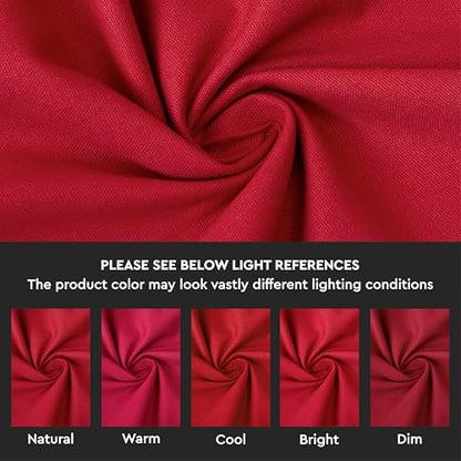 Encasa XO Table Runner, Cotton Canvas Dining Runner 13"x72" - color: Deep Red, size: 13x72 in