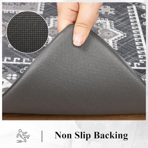 Ileading Anti Fatigue Kitchen Mat, Non Slip Cushioned Standing Floor Mat, Waterproof Kitchen Runner Rug, Farmhouse Comfort Padded Mat for Sink, Laundry, Office, Grey, 24''x71'' - color: Grey