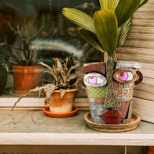 Midogaigai Abstract Face Planter Pots for Indoor Plants&Flowers Home Decor - style: Classic