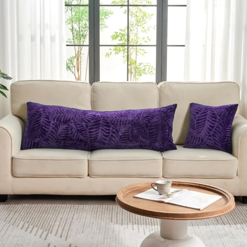 SOCHOW Body Pillow Cover 21x54 Inches with Zipper, 1 Pack, Aubergine - color: Aubergine, size: 54" x 21" (Pack of 1)