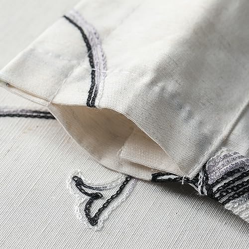 VOGOL Gray Leaf Embroidered Linen Textured Valance, 42 x 18, 1 Panel - color: Grey, size: 42"W x 18"L (Pack of 1)