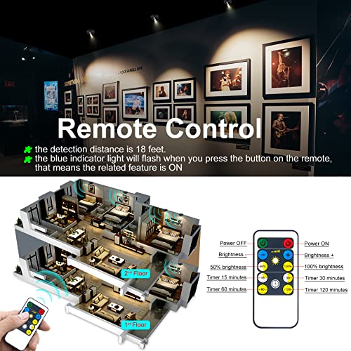 Wireless Spotlight Battery Operated, LED Picture Lights - color: Black Silver