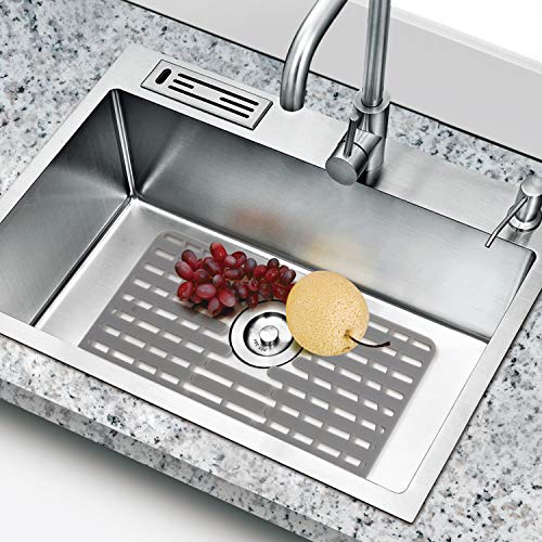 NICE DAY Sink Mat, Sink Protectors for Kitchen Sink Skid Resistance PVC Free Silicone Sink Mat, Small 12.8" x 11.3" - size: 12.8" x 11.3"