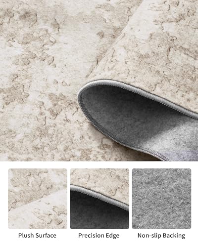 2x5 Runner Rug Non Slip, Washable Rug Runners for Hallways,Beige - color: Abstract-beige, size: 2' x 5' (Runner)