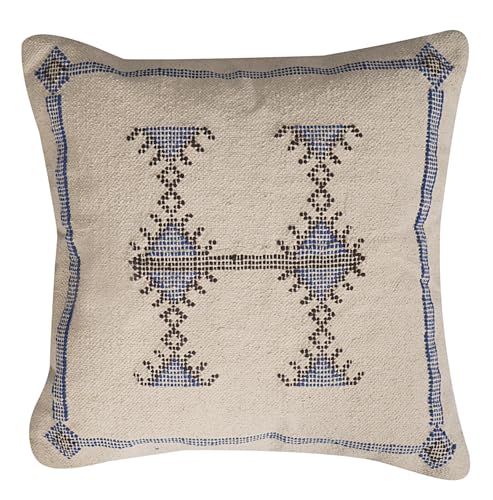 Indian Cotton Cushion Cover Sabra Kilim Pillow Cover Designer Decorative Sofa 18x18 Inche Handwoven Cushion Case for Farmhouse Home Decor Spring Decorative Pillow (Pattern 22) - color: Pattern 22