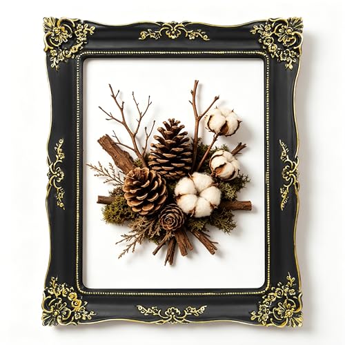 Open Picture Frame for Canvas Paintings, Gallery Walls, DIY Craft Projects - color: Black - Straight Edges