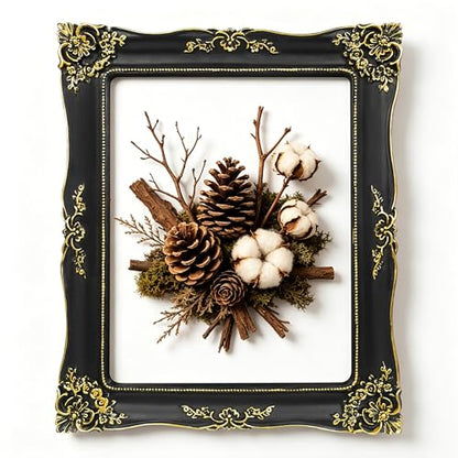 Open Picture Frame for Canvas Paintings, Gallery Walls, DIY Craft Projects - color: Black - Straight Edges