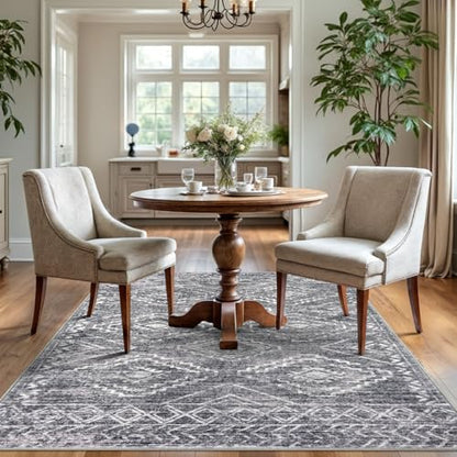 KILOCOCO Area Rug 4'x6' Entryway Rug Washable Living Room Rug, Grey - color: Grey, size: 4' x 6' (Rectangular)
