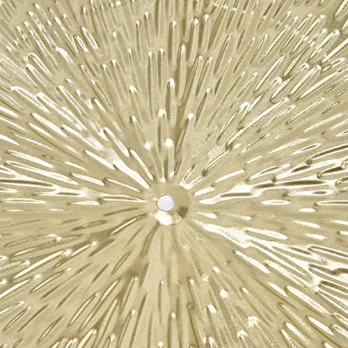 Aqur2020 Round Wall Art Decor, Gold Floating Circles Crinkle Abstract Geometric Iron Wall Art Metal Decor