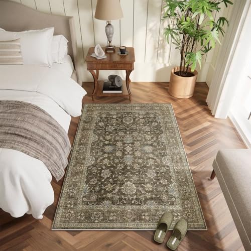 Washable 2x3 Entryway Rug, Non-Slip Door Mat, Mocha/Taupe - color: Mocha/Taupe, size: 2' x 3' (Rectangular)