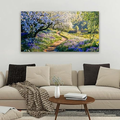 Flower Tree Landscape Wall Art Print Green Wall Art For Living Room 20"x40" - color: XY-P, size: 40"L x 20"W