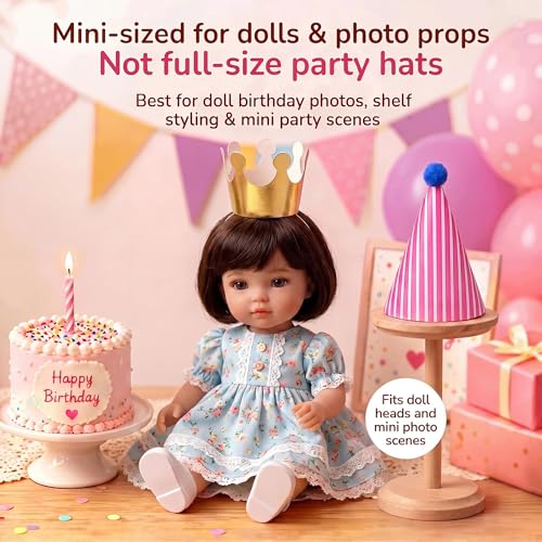 Vesil Mini Kids Birthday Party Hats, Assorted, DIY Assembly Required - color: Hats