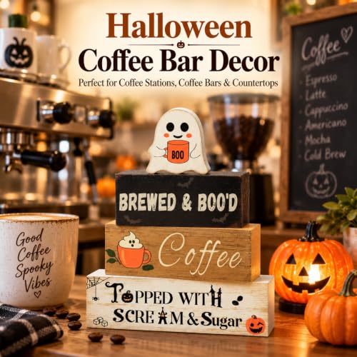 Cute Halloween Table Decor, Wooden Halloween Kitchen Decor