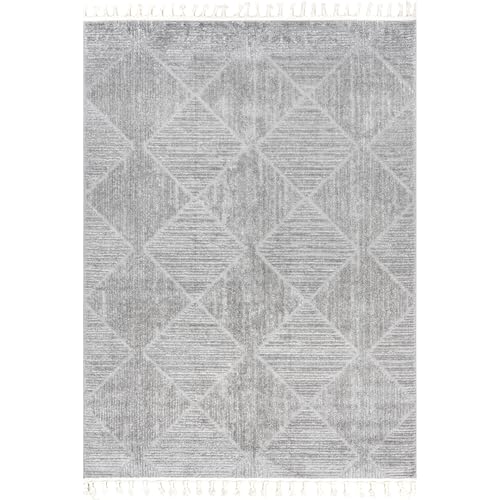 Nuloom Kerry Light Grey, 10' x 14', Geometric, Soft and Cozy, High Traffic, Stain Resistant, Easy Clean, Durable Area Rug for Bedroom, Living Room, Dining Space, Den, Foyer, Entryway - color: Kerry Light Grey, size: 10' x 14' (Rectangular)