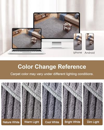 Carvapet 6x9 Area Rug Beige Modern Geometric Maze Washable - color: Abstract Beige, size: 6' x 9' Rectangular