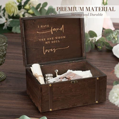 AW BRIDAL Large Mr and Mrs Wedding Keepsake Memory Box, Bridal Shower Gifts - color: Large Mr & Mrs