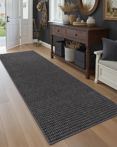 DEXI Hallway Runner Rug 30x84, Non Slip Long Rug for Entryway, Dark Grey - color: Dark Grey, size: 30" X 84" (Runner)