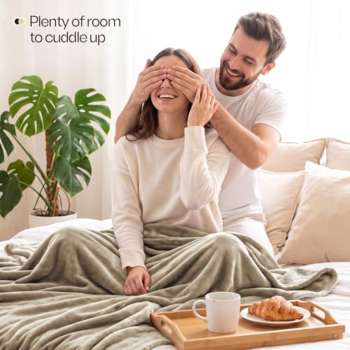 Soft Fleece Blanket for Bed King Size Camel (90x102 Inch) - color: Camel, size: King (90x102 Inch)