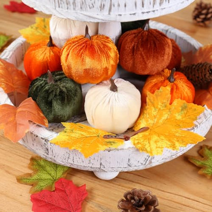 Super Holiday 15PCS Fall Pumpkins for Indoor Autume Thanksgiving Home Decor