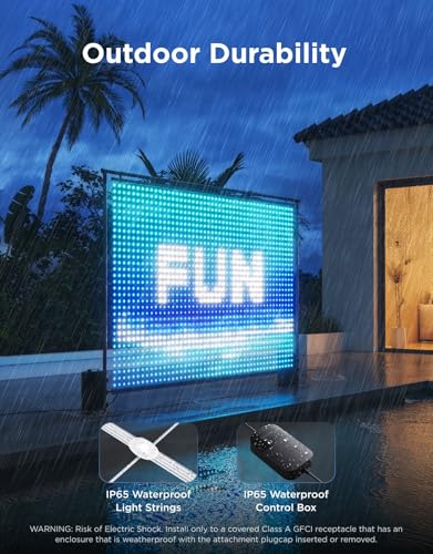 Govee Lightwall, Large Smart Curtain Light, 1536 RGBIC LEDs, 8.5x6.2ft