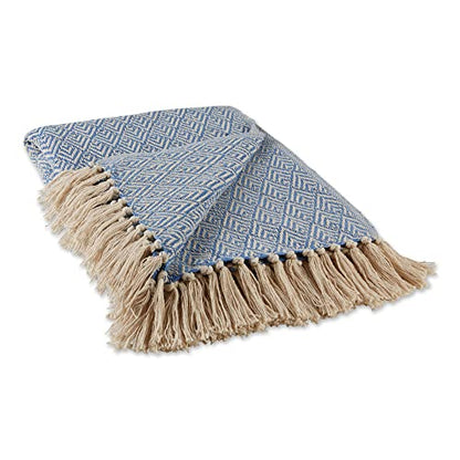 DII Diamond Throw Collection Cotton Woven, 50x60, Artichoke - color: Artichoke, size: 50x60"