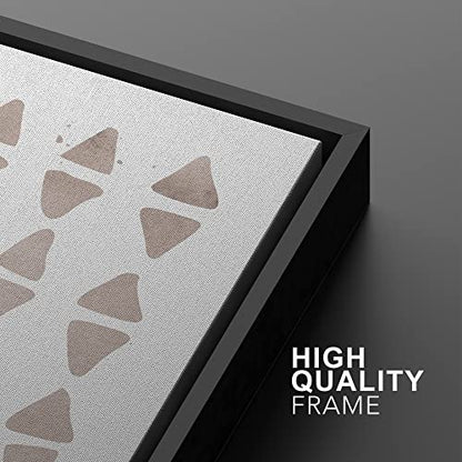 SIGNWIN Framed Canvas Print Wall Art Set Geometric Pastel Diamond Stripe Pattern Abstract Shapes Illustrations Modern Art Minimal Boho Relax/Calm for Living Room, Bedroom, Office - 16"x24"x2 Black - color: A16-2202-yui17, size: 16"x24"x2 Panels Black
