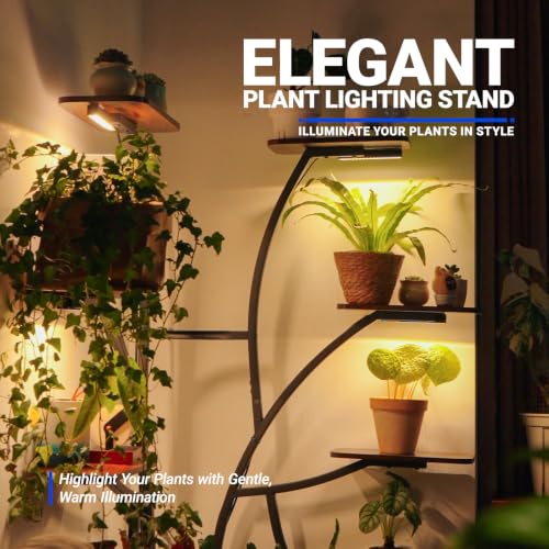 Barrina LS13 Corner Plant Stand with Grow Lights, 9-Tier, Full Spectrum - size: 63.8IN