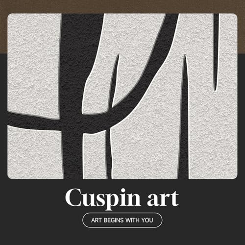 Framed Black and White Modern Abstract Wall Art for Living Room, 5 Piece - color: Minimalist