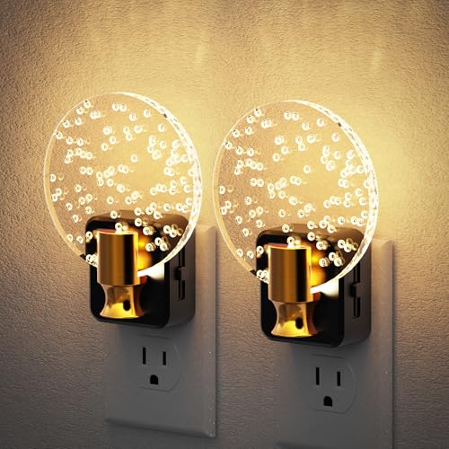 JandCase Night Light, Dimmable Night Lights Plug into Wall 2 Pack - color: Round-Soft White
