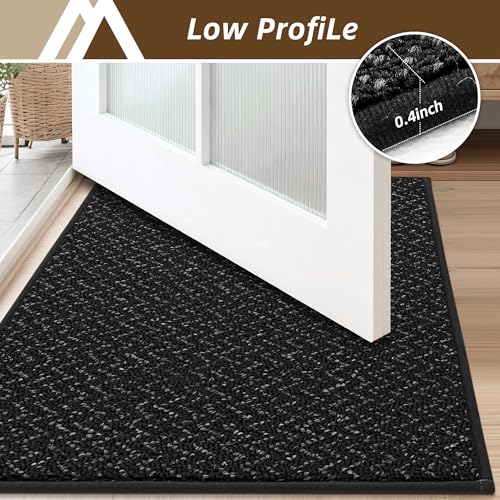 COSY HOMEER Hallway Runner Rugs Non-Slip Washable 2'x6' Black - color: Black, size: 2' x 6'