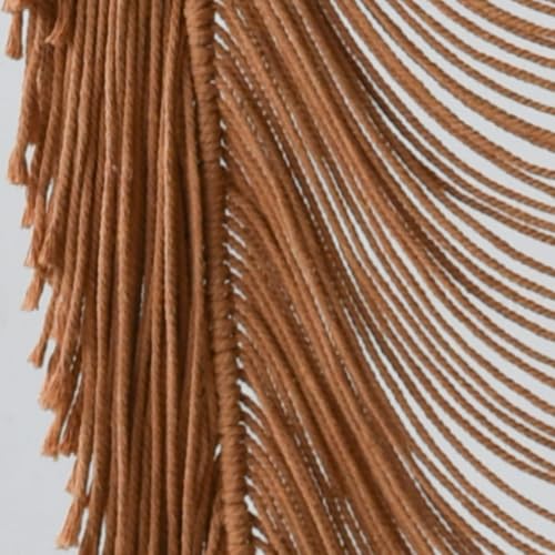 Flber 2pcs Macrame Curtain Khaki Cotton Rope Boho Window Drapes 41" W*75" L - color: Khaki1*2
