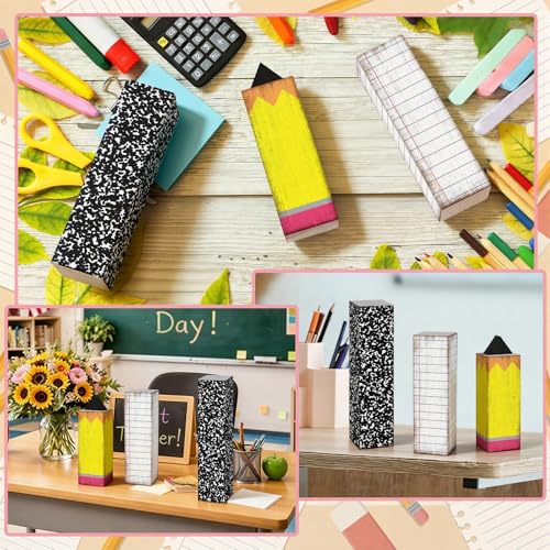 GlikCeil 3 Pcs Back to School Table Decoration Composition Notebook Decor - style: Back to School