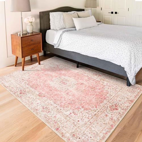 Pink Rug 3x5,Washable Area Rugs for Bedroom Living Room - color: Pink, size: 3'x5'