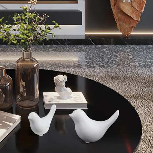 Notakia White Bird Figurines Set of 2 Small Bird Statues Home Decor - color: 2pcs White Birds