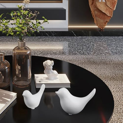 Notakia White Bird Figurines Set of 2 Small Bird Statues Home Decor - color: 2pcs White Birds