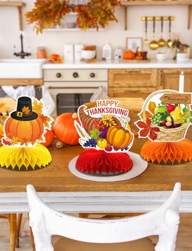 Thanksgiving Table Decorations, Fall Table Decorations for Autumn Harvest - style: Thanks Day