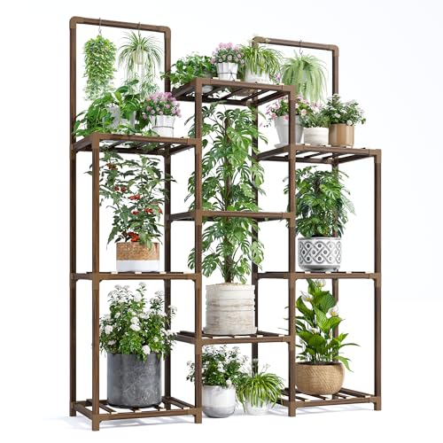 EnHomee 47.6" H Plant Stand, Indoor Outdoor Stand for Living Room Patio
