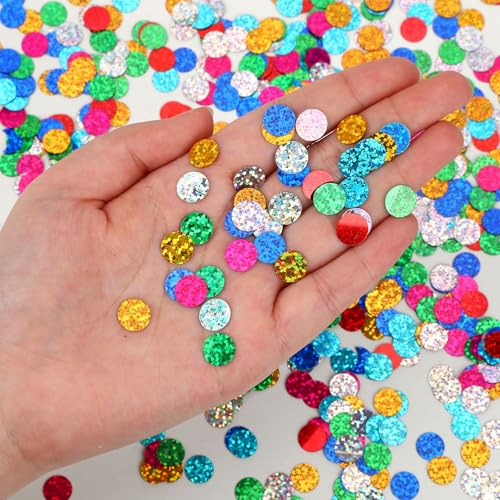 MARFOREVER Multicolor Sparkle Foil Confetti Glitter Round Confetti - style: Multicolor