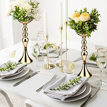 Sadnyy 16 Pcs Gold Metal Flower Vase, 15 Inch Wedding Table Centerpieces - color: Gold, size: 15 Inch