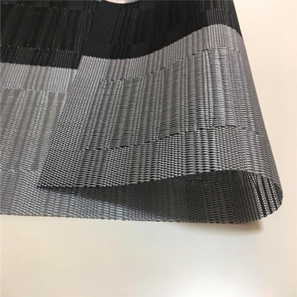 PIGCHCY Placemats,Washable Vinyl Woven Table Mats,Elegant Durable Placemats for Dining Table Set of 4 (Black) - color: A: Black, size: 4 Placemats