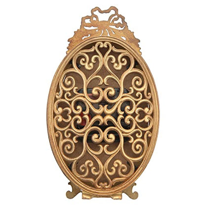 NIKKY HOME Gold Table Clock Silent Non-Ticking, Small Shelf Desk Top Clock Battery Operated Classic Home Decor for Fireplace Mantel, Desktop, Countertop