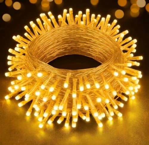 Fairy Lights Battery Operated, 2 Pack 150LEDs Cool White Green Wire String Lights, Waterproof Christmas Lights for Bedroom Party - color: Cool White