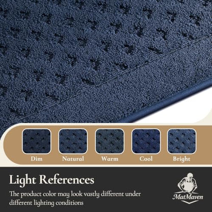 Dirt Trapper Door Mat 24"x 36", Non-Slip Entryway Rugs, Navy Blue - color: Navy Blue, size: 24" x 36"