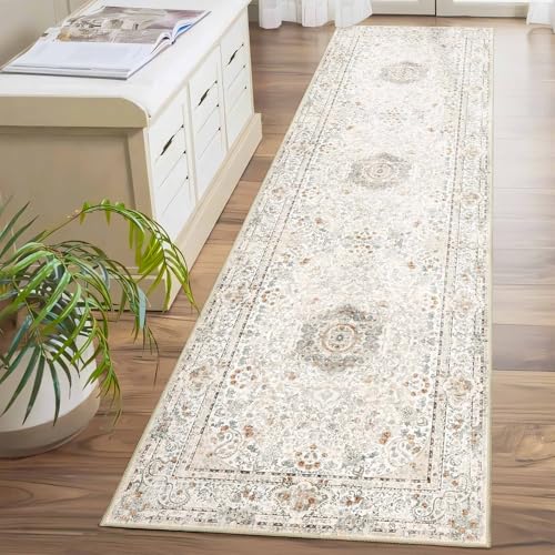 Washable Runner Rug 2x8,Long Boho Rug Runners for Hallways - color: Beige, size: 2'x8'